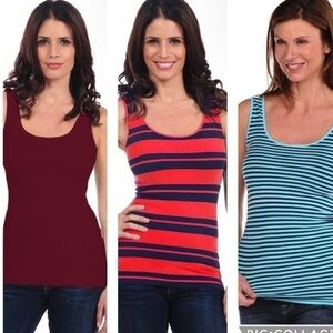 Tees by Tina Sleeveless Smoothing Tank Top Bundle Lot of 3
